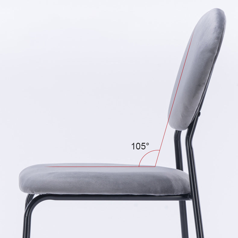 Contemporary Style Metal Dining Room Kitchen Chair Open Back Side Chairs