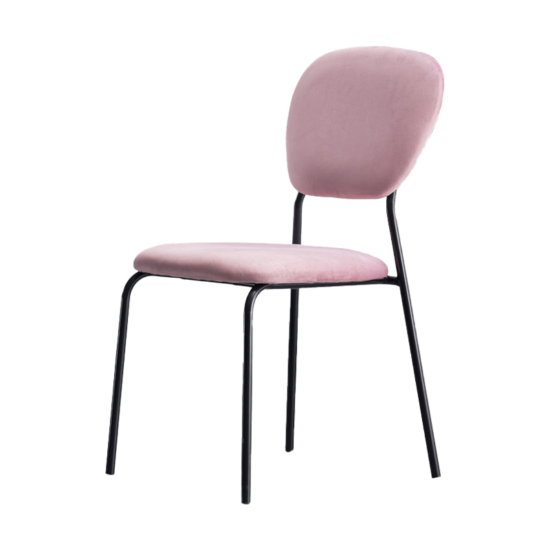Contemporary Style Metal Dining Room Kitchen Chair Open Back Side Chairs
