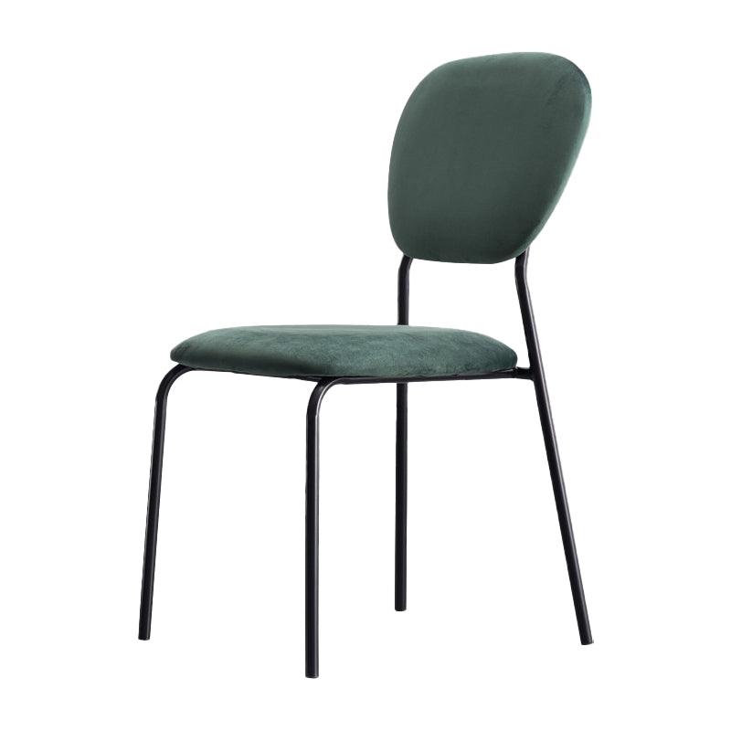 Contemporary Style Metal Dining Room Kitchen Chair Open Back Side Chairs