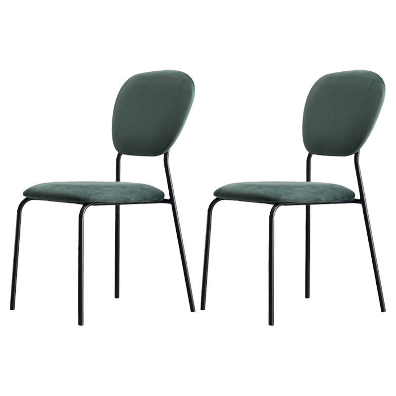 Contemporary Style Metal Dining Room Kitchen Chair Open Back Side Chairs