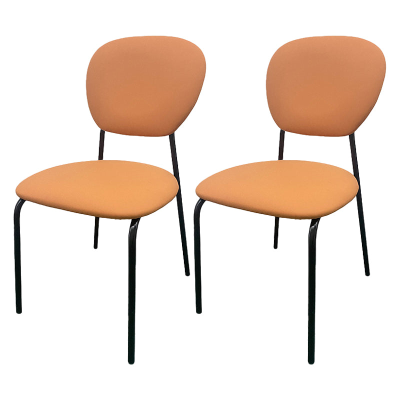 Contemporary Style Metal Dining Room Kitchen Chair Open Back Side Chairs