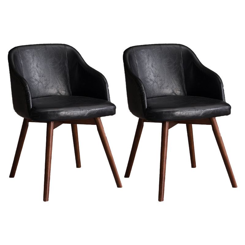 Scandinavian Beech Solid Back Arm Chair Fabric Dining Chair with Natural Legs