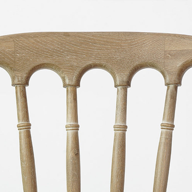 Wood Farmhouse Restaurant Side Chair Slat Back Vintage Tone Dining Chair