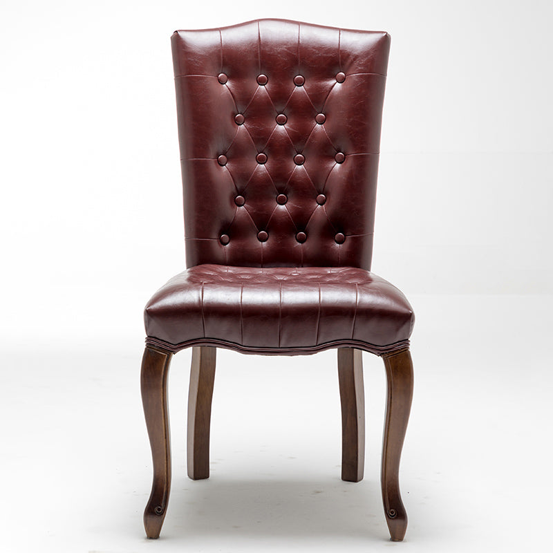 Chaise d'appoint de salle à manger traditionnelle en bois, avec coussin de couleur, chaise Parsons pour la maison