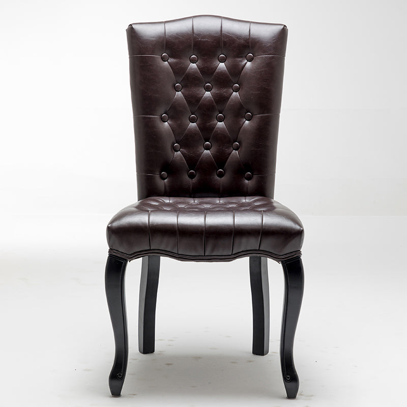 Chaise d'appoint de salle à manger traditionnelle en bois, avec coussin de couleur, chaise Parsons pour la maison