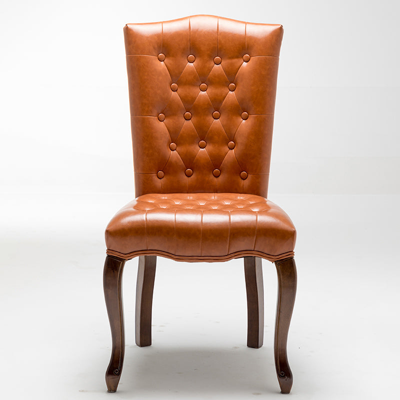 Chaise d'appoint de salle à manger traditionnelle en bois, avec coussin de couleur, chaise Parsons pour la maison