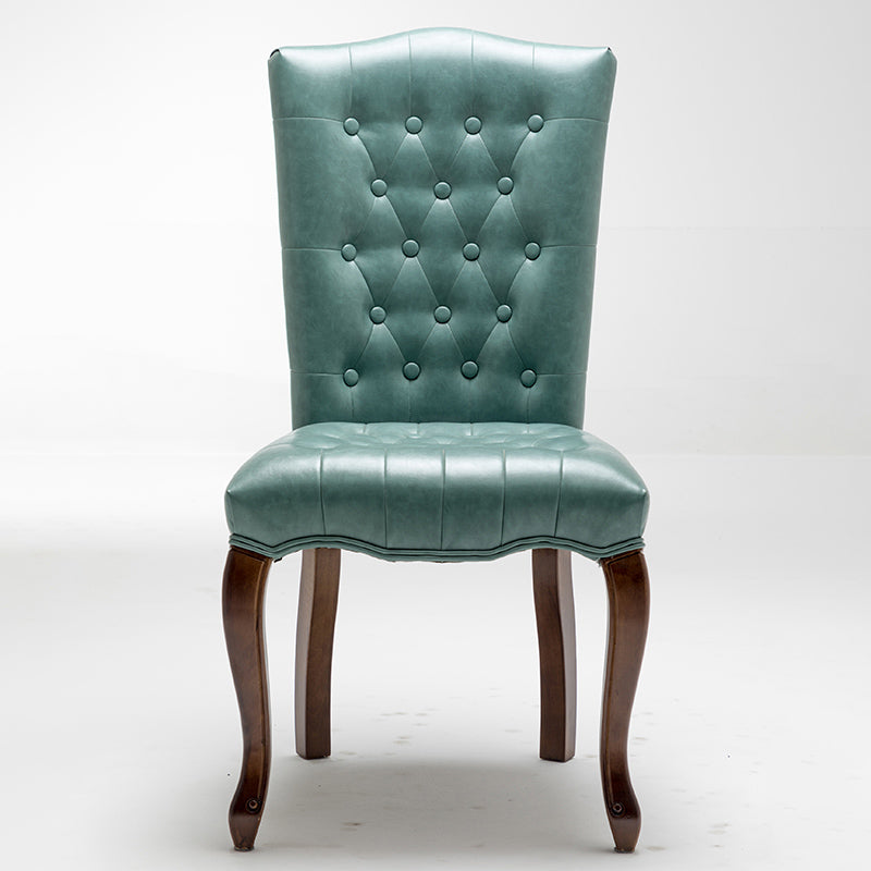 Chaise d'appoint de salle à manger traditionnelle en bois, avec coussin de couleur, chaise Parsons pour la maison