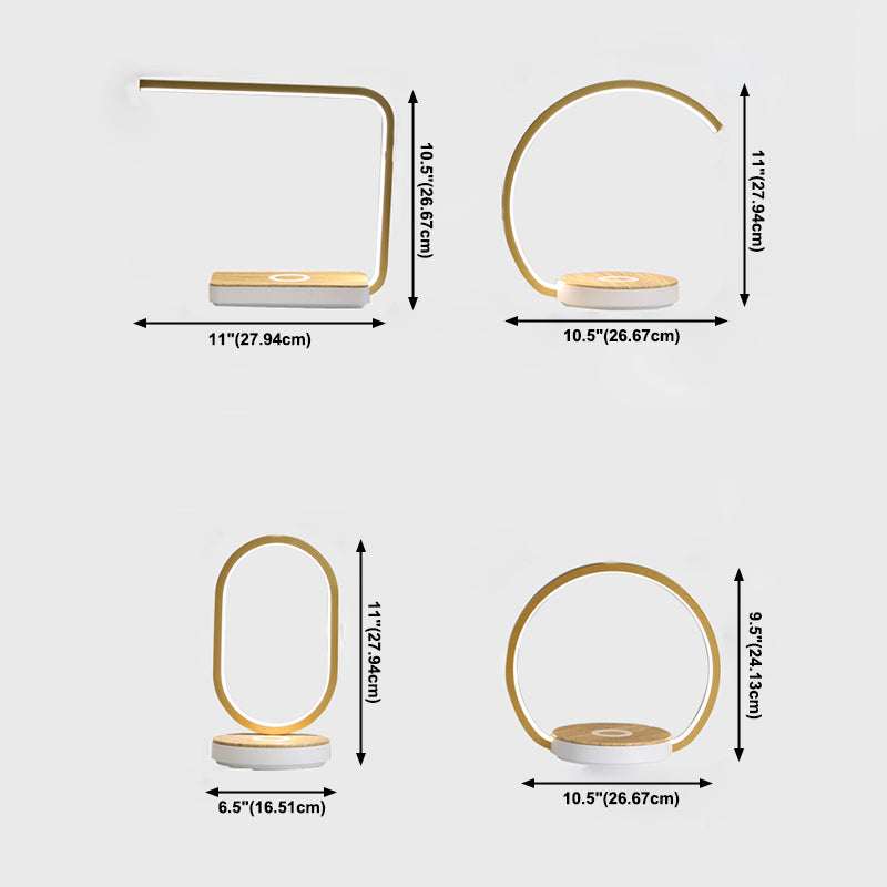 1 Leichte lineare Tischlampe moderne LED -Tischlampen Metall Nachttischlampen