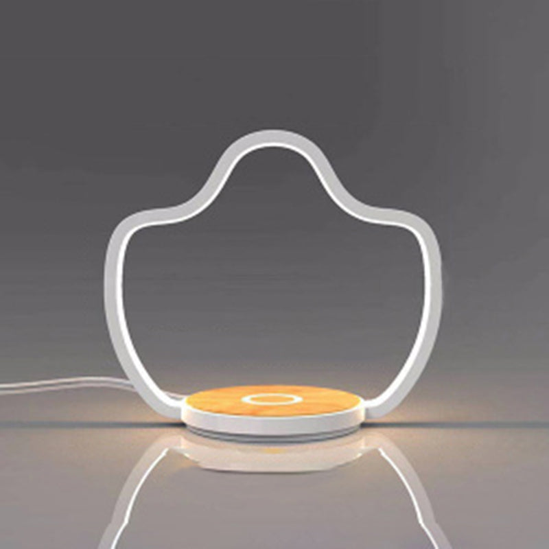 1 Leichte lineare Tischlampe moderne LED -Tischlampen Metall Nachttischlampen