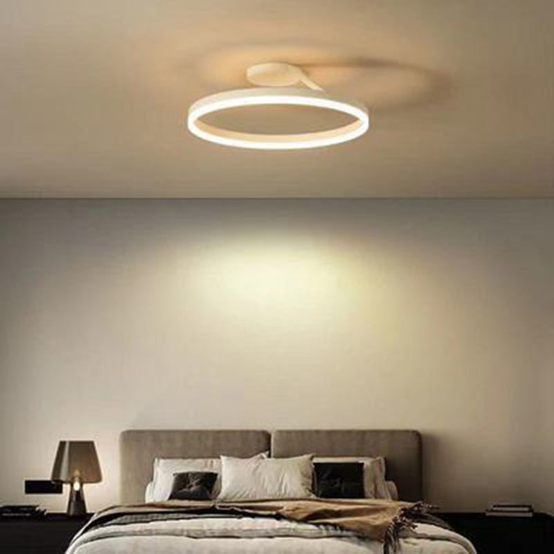 1-Light Circle Semi Flush Mount Acrylic Modern Style Semi Flush Mounted Ceiling Led Lights