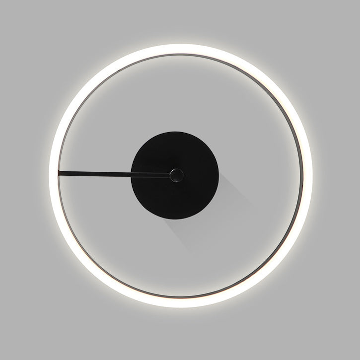 1-Light Circle Semi Flush Mount Acrylic Modern Style Semi Flush Mounted Ceiling Led Lights