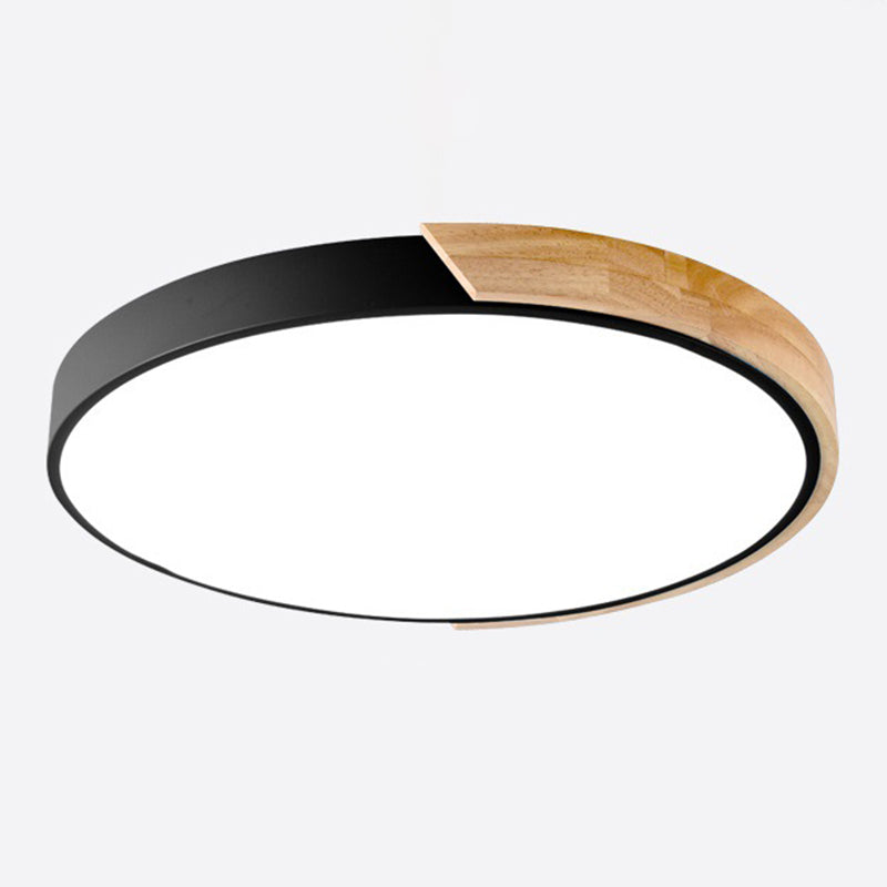 Metal Round Shade Flush Mount Llight Nordic Macarons Style1 Head Flush Mount