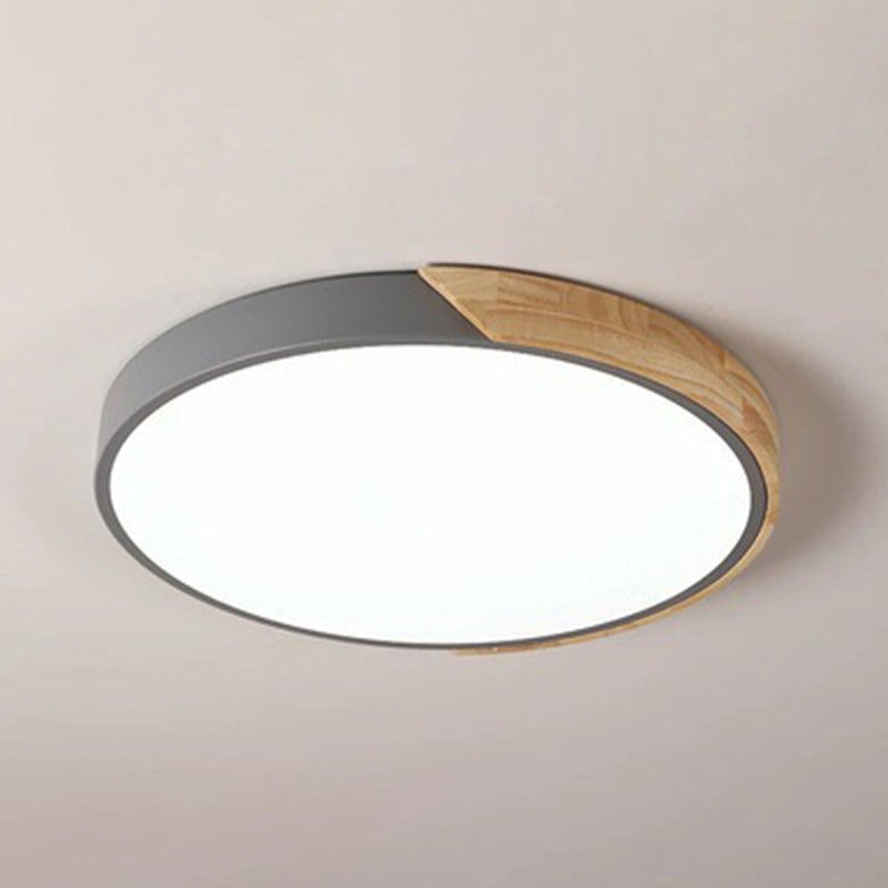 Metal Round Shade Flush Mount Llight Nordic Macarons Style1 Head Flush Mount