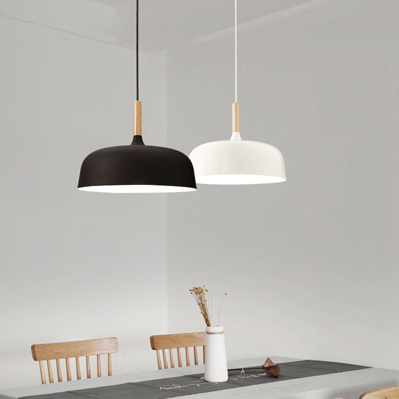 Moderne nordische einzelne hängende leichte Aluminiumkuppel -Makkaron -Hängelampe für Esszimmer