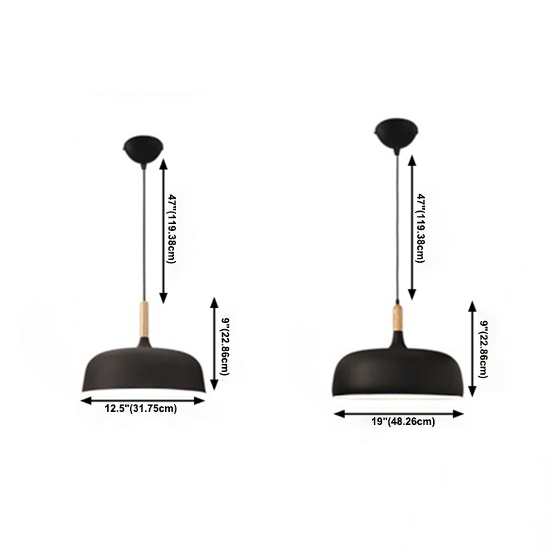 Moderne nordische einzelne hängende leichte Aluminiumkuppel -Makkaron -Hängelampe für Esszimmer