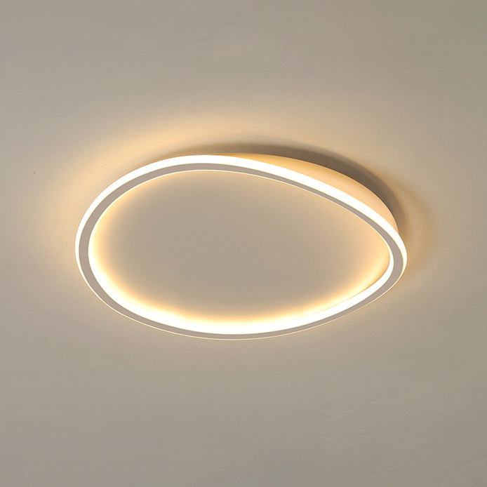 Plafonnier géométrique en aluminium encastré en acrylique blanc LED pour chambre à coucher moderne et minimaliste