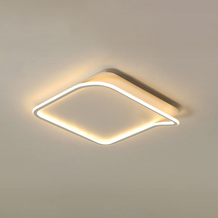 Acrylic White LED Flush Mount in Modern Simplicity Aluminium Geometric Ceiling Light for Bedroom