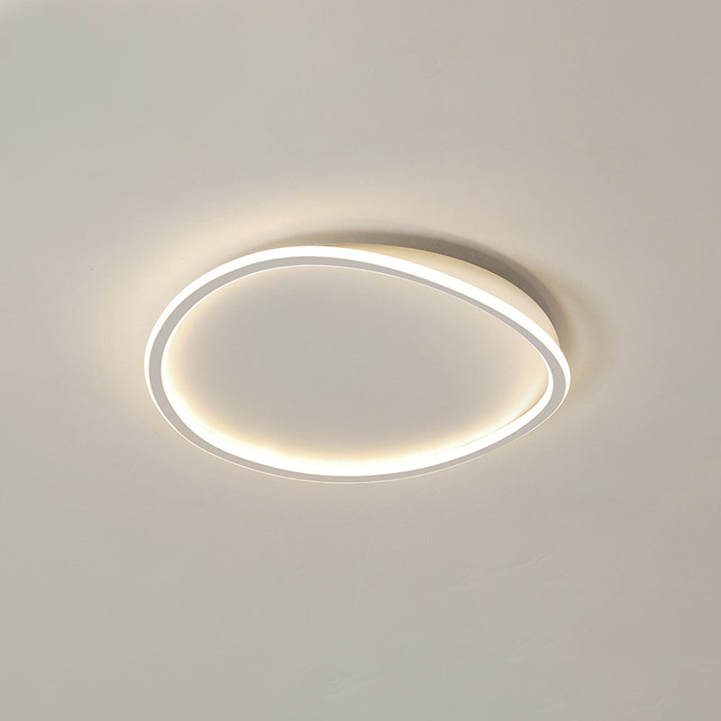 Plafonnier géométrique en aluminium encastré en acrylique blanc LED pour chambre à coucher moderne et minimaliste