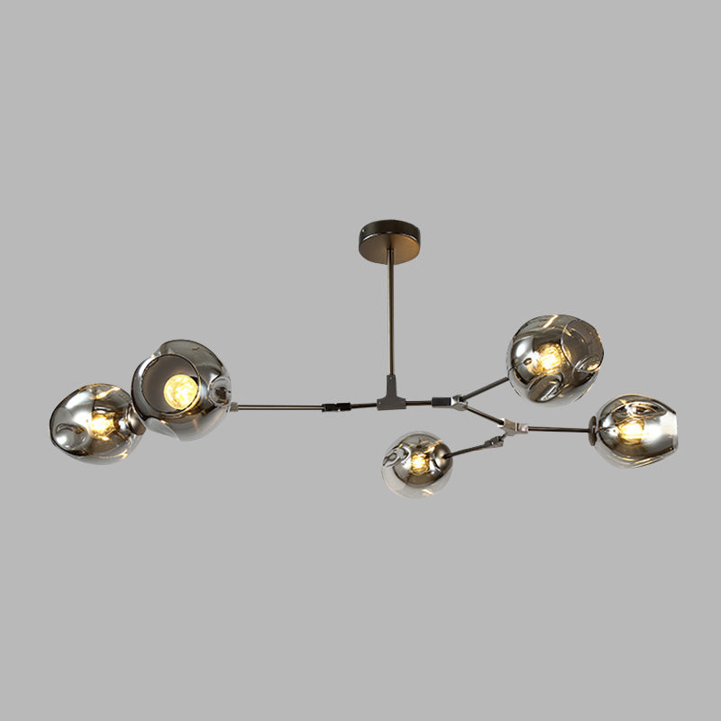 Modern Style 3/5 Light Chandelier Light Branching Style Glass Shade Ceiling Light
