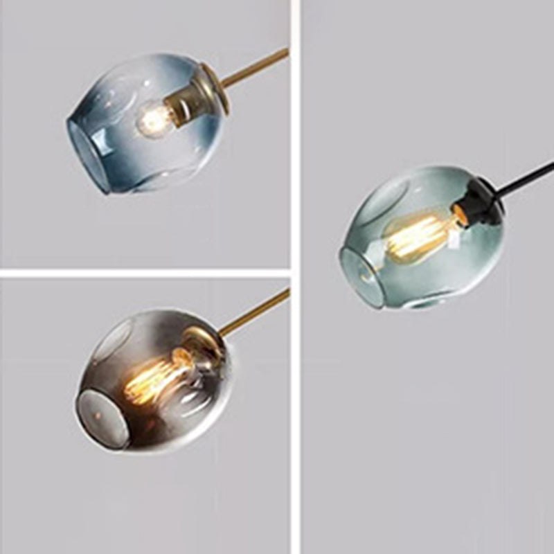 Modern Style 3/5 Light Chandelier Light Branching Style Glass Shade Ceiling Light