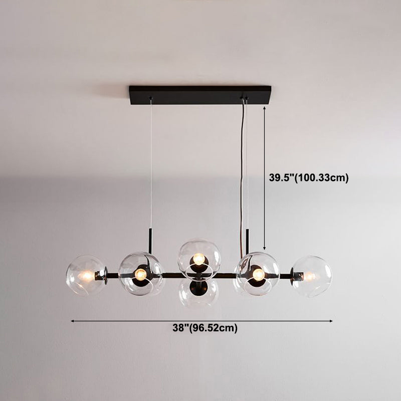 Modern Style Bubble Island Chandelier Lights 8 Lights Pendant Light Fixtures