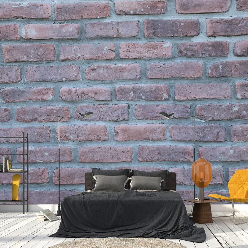 Dark Coor Brick Wall Mural Industrial Wallpaper Whole Wall Decor for Dining Room