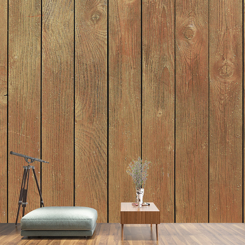Soft Coor Wood Look Mural Industrial Wallpaper Whole Wall Decor for Kitchen
