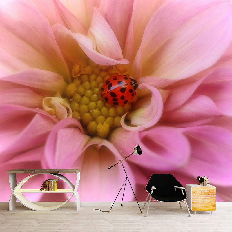 Ladybug Animal Wallpaper Mural Contemporary Style Wall Art for Living Room