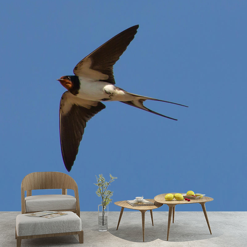 Swallow Animal Wallpaper Mural Contemporary Style Wall Art for Living Room