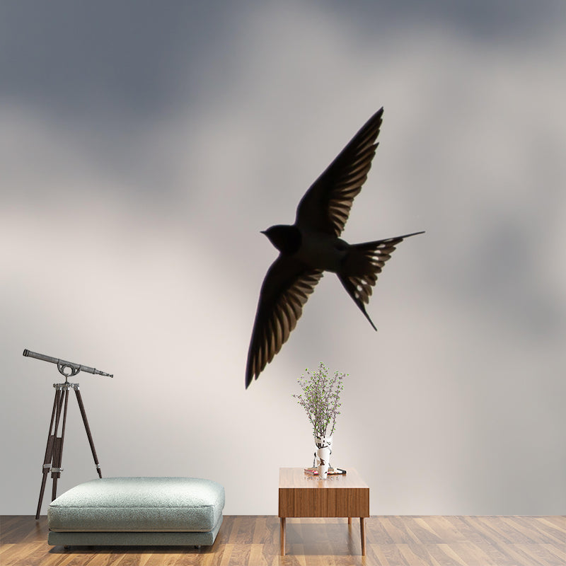 Swallow Animal Wallpaper Mural Contemporary Style Wall Art for Living Room