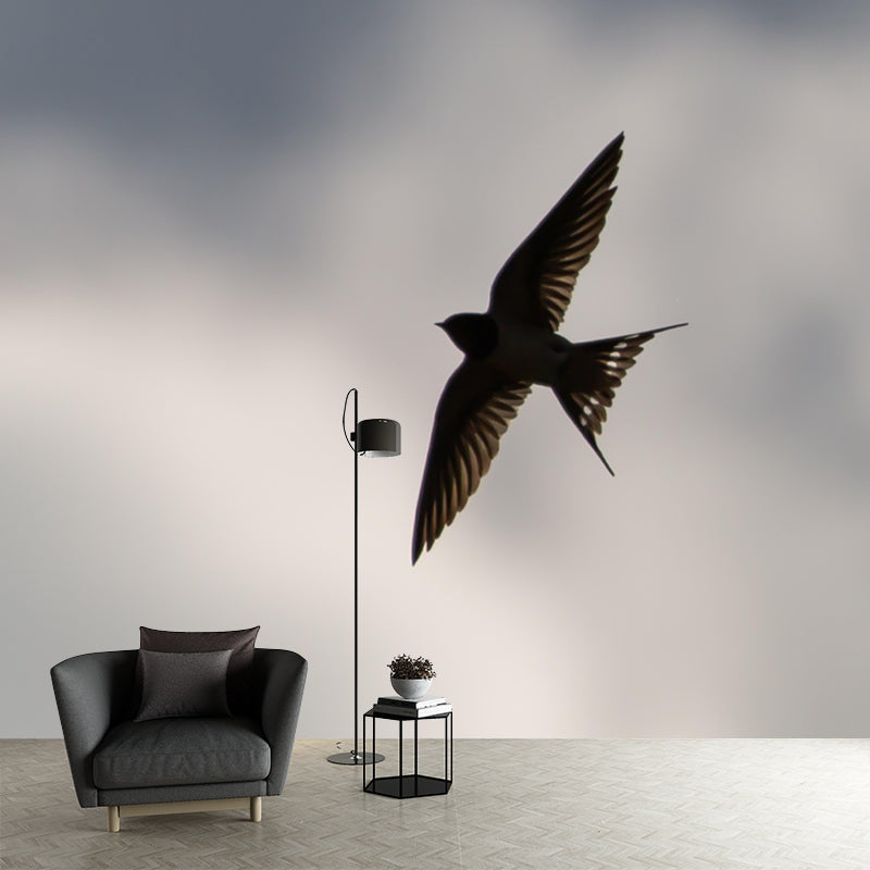Swallow Animal Wallpaper Mural Contemporary Style Wall Art for Living Room