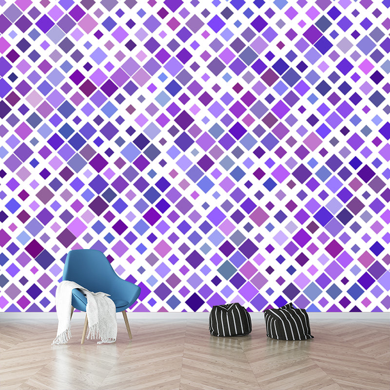 Geometry Pattern Mural Environment Friendly Wall Covering for Dining Room