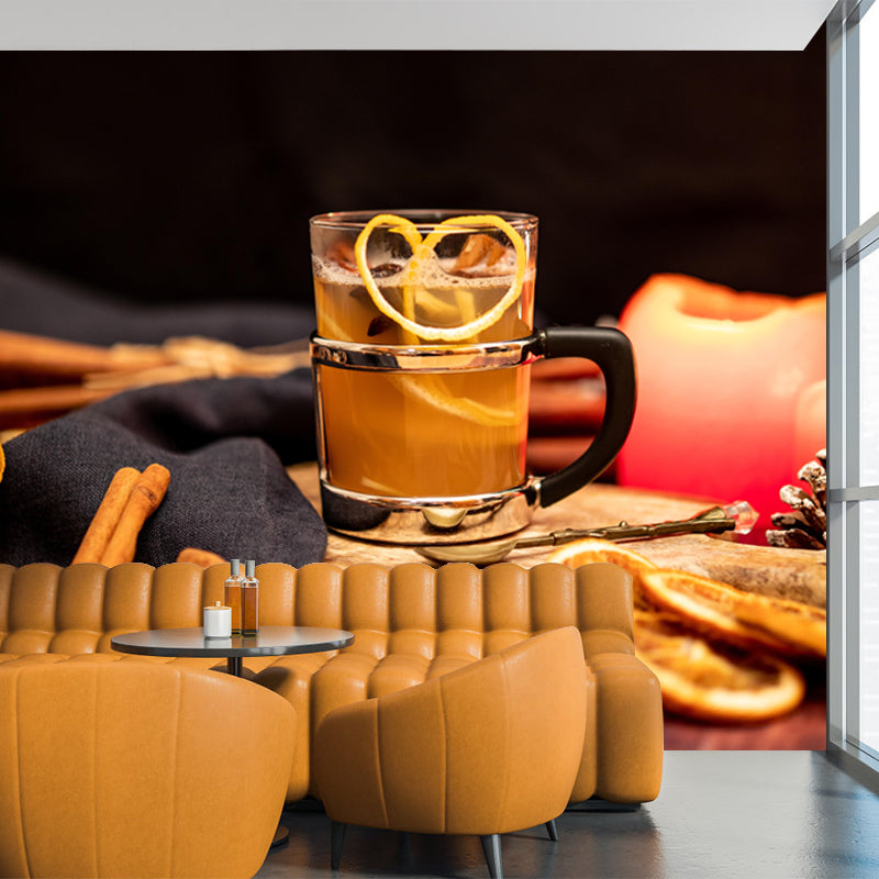 Commercial Use Wine Mural Contemporary Wallpaper Stain Resistant Wall Decor for Bar