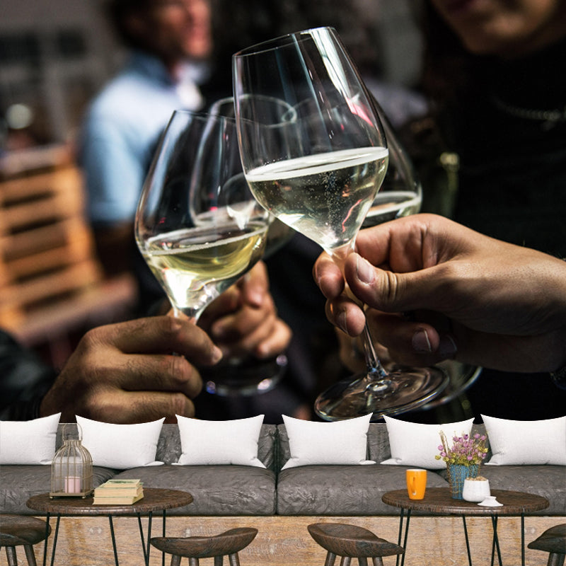 Commercial Use Wine Mural Contemporary Wallpaper Stain Resistant Wall Decor for Bar