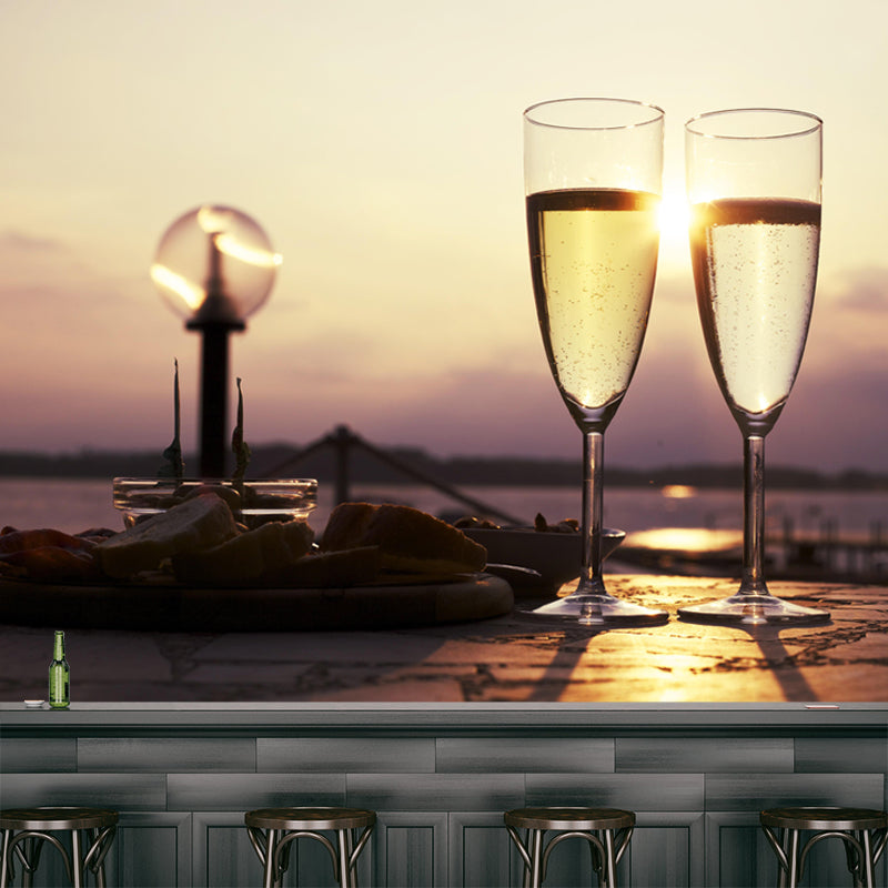 Commercial Wine Shop Mural Photography Decorative Wallpaper Moisture Resistant