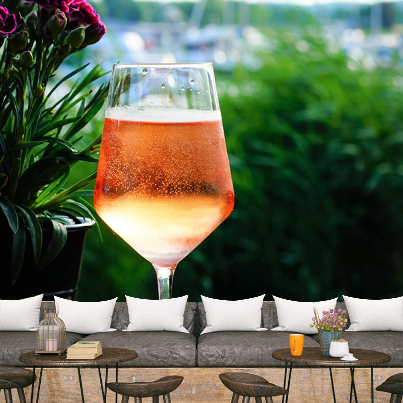 Commercial Use Wine Mural Wallpaper Photography Stain Resistant Wall Decor for Bar