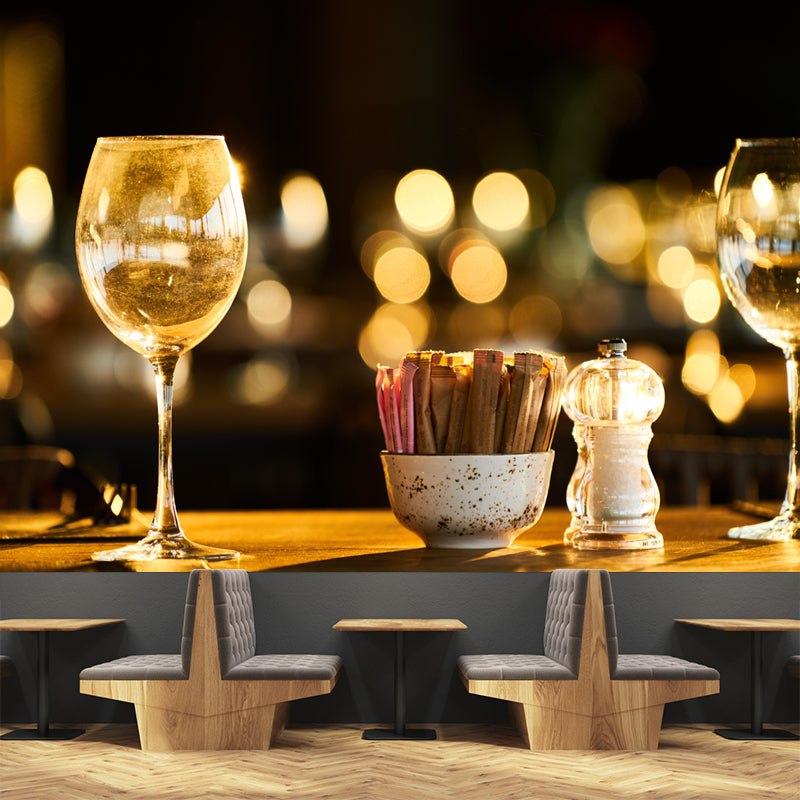Commercial Use Wine Mural Wallpaper Stain Resistant Wall Decor for Bar