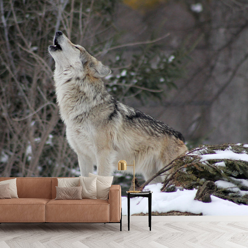 Wolf Animal Wall Art for Living Room Bedroom Home Decorations, Stain Resistant