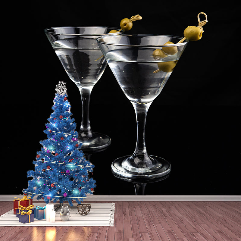 Wine Wall Mural Decal Moisture Resistant Contemporary Pub Bar Wall Covering