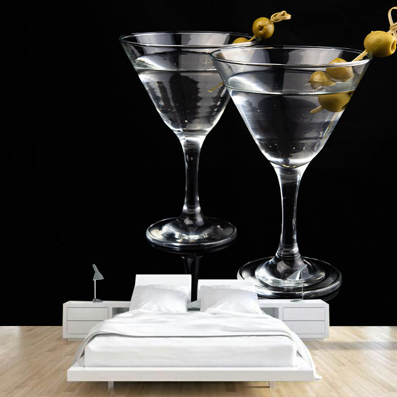 Wine Wall Mural Decal Moisture Resistant Contemporary Pub Bar Wall Covering