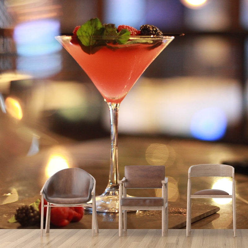 Wine Wall Mural Decal Moisture Resistant Contemporary Pub Bar Wall Covering