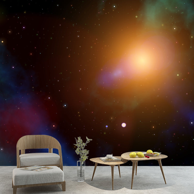 Modern Universe Waterproofing Wall Covering for Living Room, Custom Size Available