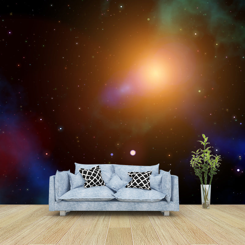 Modern Universe Waterproofing Wall Covering for Living Room, Custom Size Available
