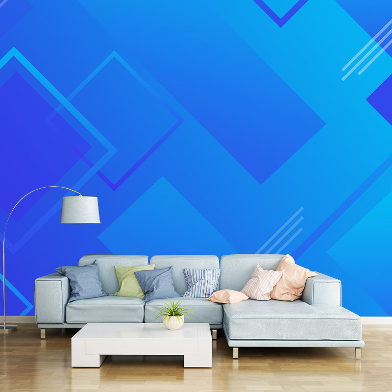 Geometry Mural Decal Removable Wall Mural for Study Room, Water Resistant