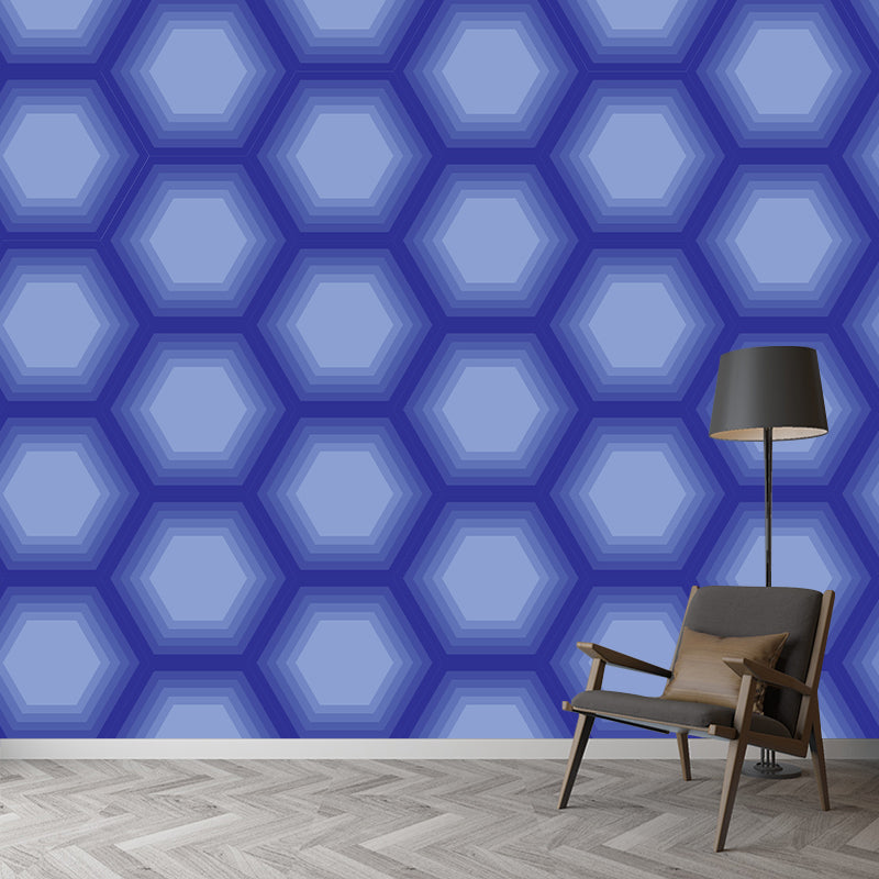Geometry Mural Wallpaper Moisture Resistant Modernist Wall Decor for Home