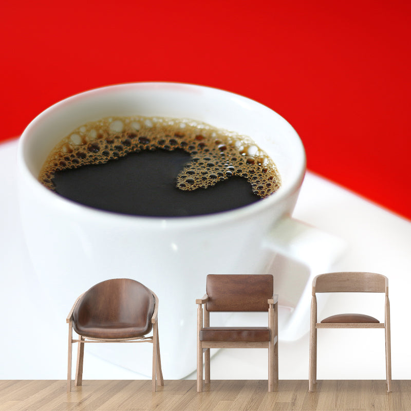 Coffee Mural Contemporary Style Wall Decor Coffee Shop Wall Murals, Waterproofing