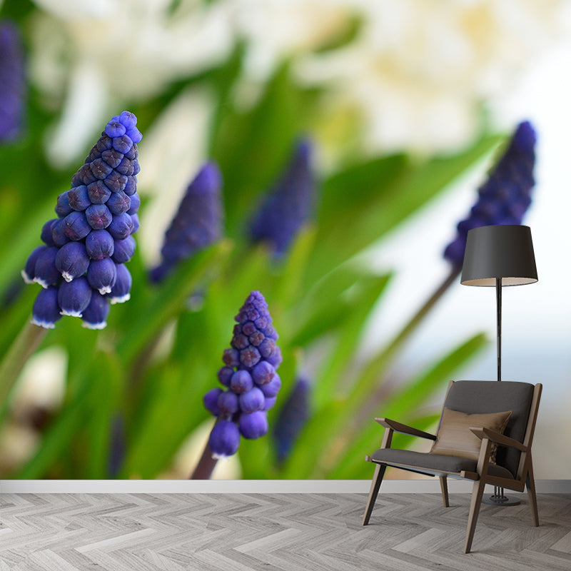 Hyacinth Modern Mural Decal Stain Resistant Wall Covering for Bedroom Bathroom