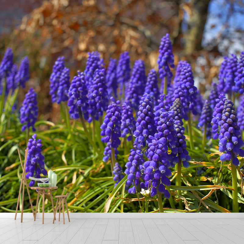 Hyacinth Modern Mural Decal Stain Resistant Wall Covering for Bedroom Bathroom