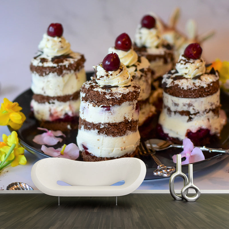 Contemporary Pastry Wall Mural Bakery Decals Moisture Resistant, Personalized Size Available