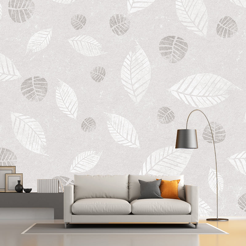 Plant Illustration Mural Wall Decor Mildew Resistant for Living Room Study Room